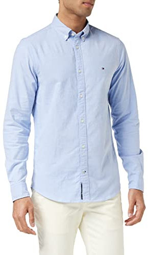 Tommy Hilfiger Core Stretch Slim Oxford Shirt, Chemise Casual Homme, Bleu (Shirt Blue 474), X-Large