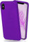 moex Cover in Silicone Compatibile con Apple iPhone X/iPhone XS | Effetto Alluminio Spazzolato, Lilla