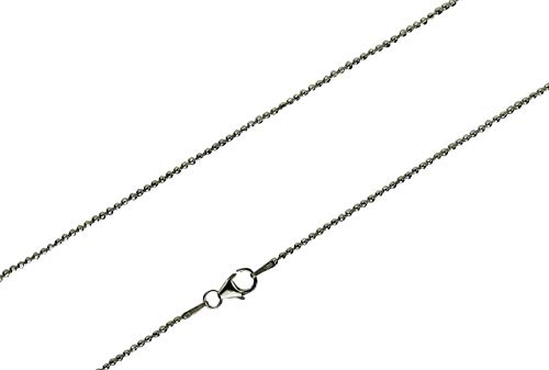 SILBERMOOS diamantierte Kugelkette Damen Kette fein glänzend Qualitätskette aus Italien 925 Sterling Silber 42 45 50 cm, Länge:50 cm