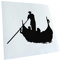 Kiwistar - Autoaufkleber - Gondel Venedig Gondola - schwarz - 14x10cm - Heckscheibe Auto Aufkleber wetterfest für Kfz LKW Mofa Truck - Sticker außen selbstklebend Tuning Zubehör für Fenster Fahrzeug