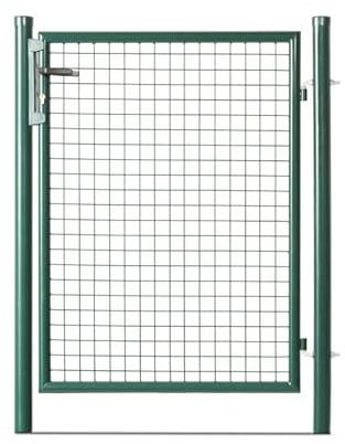 Gardenode Easy Clôture Portillon grillagé en Acier galvanisé Maille 50 x 50 Passage L 1m x H1m50 Vert - Résistant et sécurisé pour Jardin extérieur