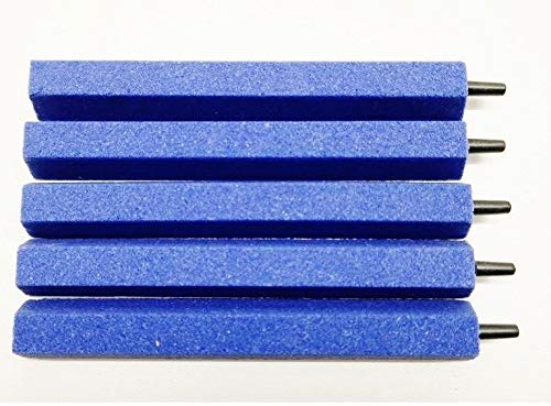 AquaOne Aquarium Luftausströmer Stab 15cm Länge Sauerstoffstein Sprudler 5 STK Luftschlauch Sauerstoffstein