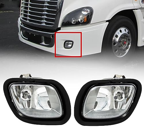LEAVAN Front Fog Light Lamp Assembly Fit for Freightliner Cascadia 2008-2016 Driving Side&Passanger Side