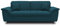 DOMO. collection Sofa Franzi, 2, 5-Sitzer Couch, 2, 5er Garnitur mit Nackenfunktion, Polstergarnitur 210 x 105 x 81 cm (BxTxH), türkis (blau)