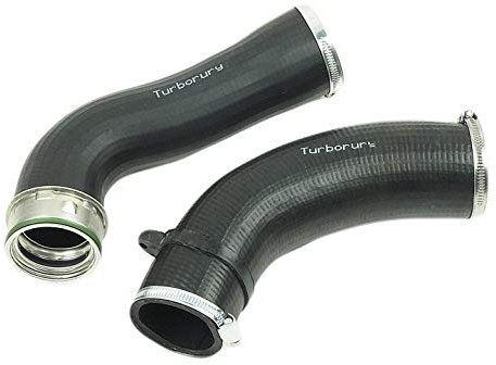 TURBORURY Compatible/reemplazo para tubo de manguera intercooler Turbo BMW 3 E46 318 d M47 D20 (204D4) 116HP E46 320 d M47 D20 (204D4) 150HP 11617799397 1161-7799397 11617791393 1161-7791393