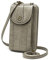 S-ZONE RFID Blocking 6.7 Inch Phone Purse Small Crossbody Bag PU Leather Cellphone Wallet Retro Hollow for Women Lady