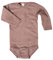 Lilano, Body mit Schulterknöpfen Uni, 70% Wolle (kbA), 30% Seide, 210 g/m² (Mauve, 62)