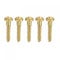 sourcing map Wood Screws M3.5 x 20mm Slotted Round Head Brass Self-Tapping Screw 50 Pcs