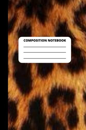 Unisex Cheetah skin Design Composition notebook wide ruled, paperback 6x9 inches 120 pages