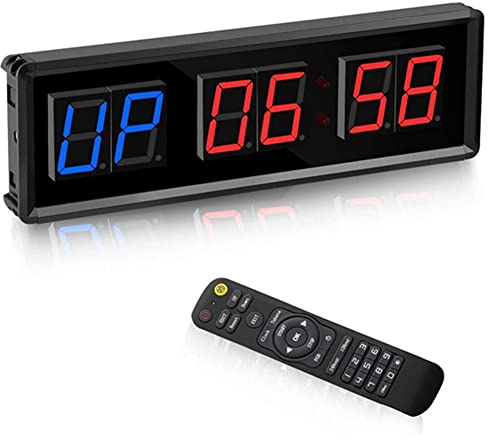 Minuteur de salle de sport, minuteur d'intervalles LED, horloge numérique de remise en , chronomètre