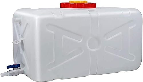 AMAZWI Recipiente Agua Cubo Plástico Grado Alimenticio, Tanque Grande Cubo Doméstico Grueso Depósito Agua Tanque Rectangular Horizontal para Exteriores (Size : 50L)