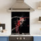 Premium 60 cm x 75 cm Water Splash Glass 6mm Kitchen Splashback Heat Resistant Toughened Polished Edges - Back Splash Back Coloured Hob Painted Tempered Splashback