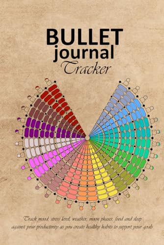 Bullet journal Tracker: Track mood, stress level, weather, moon phases, food and sleep against your productivity as you create healthy habits to support your goals