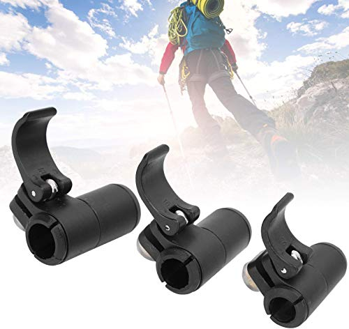 Topyond Wanderstock Flip Lock,Kletterstock-Schloss-Set Für Bergsteigen,Ersatzteile Für Wanderstöcke,18 16 14 MM Durchmesser, Gummimaterial Stick Lock Ersatz Kletterstock Lock 3 Stück,Schwarz