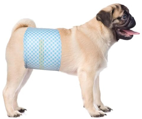 Einweg-Hundewindeln für Rüden, Flying Paws Windeln für Hunde, Rüdenwindel Passend für Taille 46-63 cm, M, 20 Stück