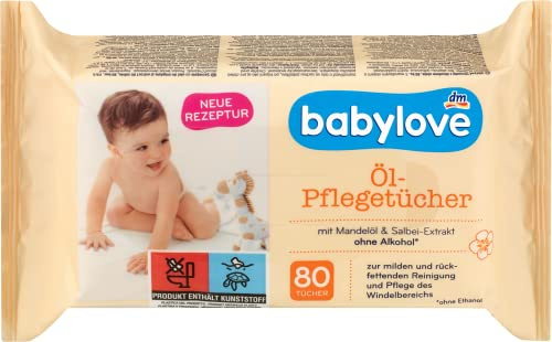 Babylove Feuchttücher und co (2x 80 Tücher, Öl Pflegetücher)