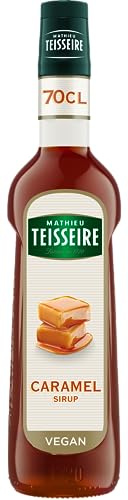 Mathieu Teisseire Karamell Sirup, für Getränke, Erfrischungsgetränke, Cocktails, Kaffee und Desserts, Flasche 70 cl
