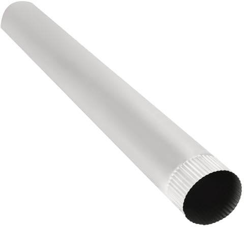 KOTARBAU® Schornsteinrohr Rohr 1 m Ø 130 mm Rauchrohr aus Stahlblech Silber Abgasrohr für Kamin Effektive Verbrennungsgasableitung Schornstein Kaminrohr