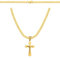 Amor Luxury Goldkette Herren 585, Kette Herren 925/585 - Königskette - Kreuz Kette - Goldkette Kreuzkette, Herren Schmuck, Herren Geschenke Geburtstag - Halskette Herren Gold (50 cm)