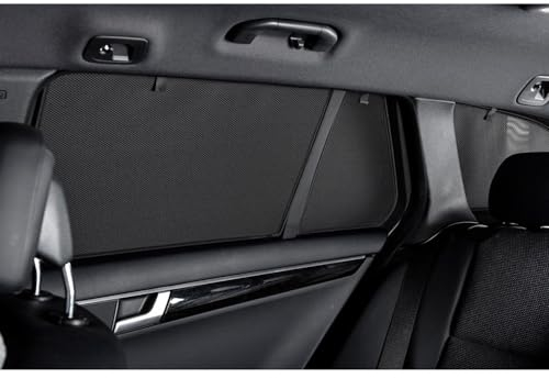 CAR SHADES Satz kompatibel mit Citroen Berlingo XL/Peugeot Rifter/Opel Combo Life/Toyota Proace City 2018- (nur mit zu öfnnen Heckscheibe) (6-teilig), Schwarz