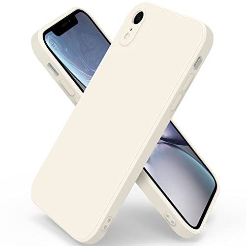 Wanme Handyhülle für iPhone XR Hülle, Ultradünne Weiche Flüssigsilikon Hülle, Vollständige Schutzhülle Handyhülle für iPhone XR (Milchig weiß)