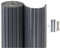 casmartis Premium PVC Sichtschutzmatte - grau - 220 x 900 cm (3-teilig) - Zaunsichtschutz, Sichtschutzzaun, Balkonverkleidung, Zaunblende Garten Balkon Terrasse