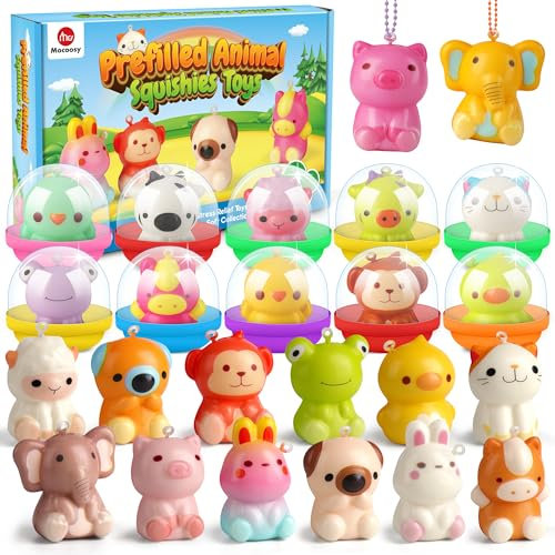 Mocoosy 24 Stück Squishies Spielzeug Partytütenfüller für Kinder partygeschenke, Anti Stress Fidget Spielzeug tierische Squishy Kawaii Squeeze Toy für Kinder Jungen Mädchen Geburtstagsgeschenke preis