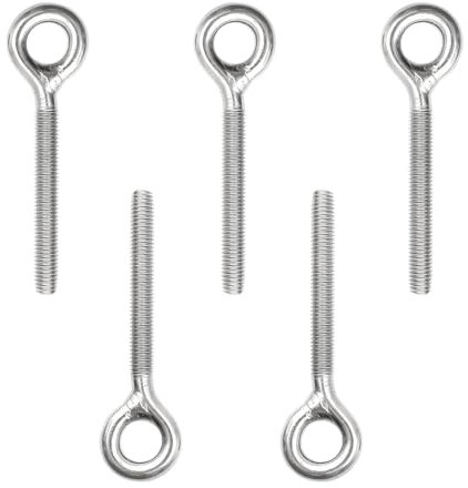 YDHfdc 5 Stück Ringschraube M8 Langem Schaft ösenschraube Edelstahl Ringschrauben Zum Befestigen und Aufhängen Verwendet,93mm