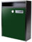 YCWJPPL Bschließbarer Postkasten zur Wandmontage, Moderne Briefkästen für Den Außenbereich, Verzinktem Stahl Metallbriefkaste, Großer Briefkasten 32 x 9 x 26 cm(Green)