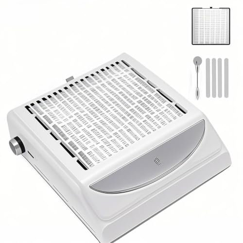 Staubabsaugung für Nägel mit Filter & Licht, 100W Nagelstaubsauger, Nagel Staubabsaugung Und Zuhause für Maniküre, Polieren, Zuhause, Leicht Zu Reinigen