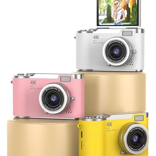 Digital Camera for Photography, 48MP, 8X Digital Zoom, 2.4 Inch Flip Screen, Compact Travel Camera for Beginner