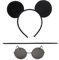 XNFUOE 3pcs Blind Mice Set Blind Mice Headbands Sunglasses Blind Cane Birthday Party Accessories for World Book Day Animal Costume