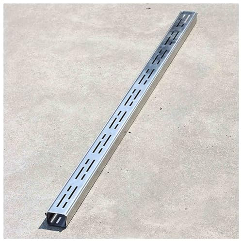 LXLZYXSF Entwässerungsrinne Ablaufgitter Rostfreier Stahl Schlank Kanalabfluss Drainage-Graben, Außen Innen Kanalisationsrinne Mit Gitterrost, Balkon Terrasse Hof Garten(L-1m,15x8cm(5 7/8 x3 1/8))