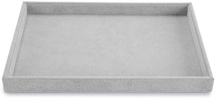 Oirlv Gris Terciopelo Bandejas para Joyas Almacenamiento Joyería Bandeja Organizador