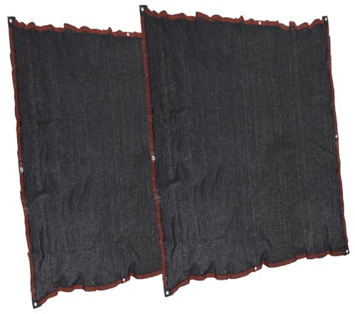 Toddmomy Schwarz Beschichtetes Sonnenschutznetz aus Polyethylen für Balkon und Terrasse Hitzebeständig Leicht und Installieren Stilvolles Randdesign 2x2 Meter Abdeckung