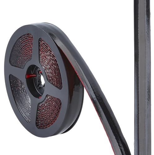 GORGECRAFT 6mx20mm Bande de Calfeutrage Étanche Ruban Adhésif Noir pour Joints de Carrelage en Céramique Bandes D'Étanchéité Décoratives Rouleau de Ruban Adhésif pour Bordures de Sol Douche Baignoire