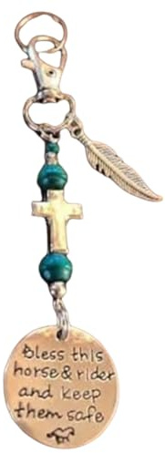 Bosiyrggrl Saddle and Bridle Charm Clip, Saddle and Bridle Charm Clip, Leather Saddle Rope Clip, Blessing Decoration A