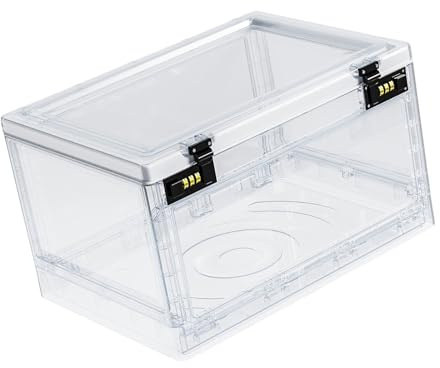 Zambuph Kühlschrankaufbewahrungsboxen, transparente, abschließbare Aufbewahrungsbox zur Aufbewahrung von Mobiltelefonen mit Sicherheitsfunktionen, abschließbare Box, durchsichtige Box für Lebensmittel