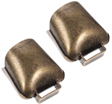 BESPORTBLE 2pezzi Campanelle in Rame per Pecore e Cavalli da Pascolo Suono Forte e Design Elegante in Stile Vintage Colore Oro
