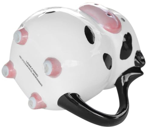 HEMOTON Taza de Cerámica con Forma de Vaca 3d de Gran Capacidad, Diseño Único y Divertido para Uso Versátil en Casa y Cafeterías