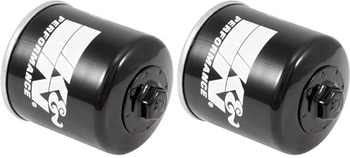 K&N Filtro olio per motociclette: Progettato per l'uso con oli sintetici o convenzionali. Per Honda, Kawasaki, Triumph, Yamaha selezionati, KN-204-1 (Cartuccia 66x71mm) (Confezione da 2)