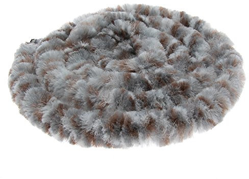 Rideaux de porte Chenilles tricolores Marron/Blanc/Gris