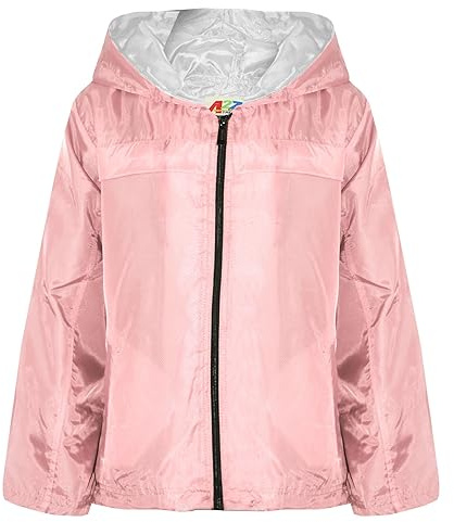 A2Z 4 Kids Girls Boys Raincoats Jackets Kids Lightweight Kag Mac Waterproof Hooded Jacket Cagoule Rain Mac Age 5-13 Years