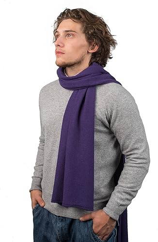 DALLE PIANE CASHMERE Sciarpa Uomo 100% Cashmere | Sciarpa versatile in ogni stagione, elegante idea regalo per lei e per lui, autentico lusso italiano Made in Italy