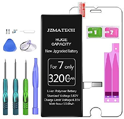 JZMATECH Ersatzakku mit hoher Kapazität, iPhone 7 3200mAh Akku, Kompatibel für A1660, A1778,A1779 mit professionellen Reparaturset Werkzeugset