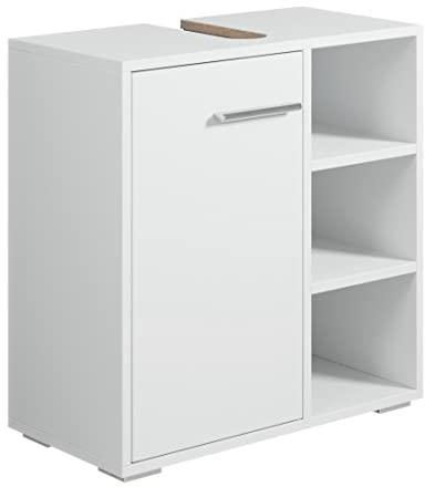 Badplaats B.V. Badezimmer Badmöbel Neptunes 60cm Weiß - Unterschrank Badmöbelset Badschrank Schrank Waschbeckenunterschrank