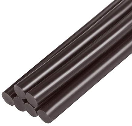 sourcing map 6pcs Mini Hot Glue Sticks for Glue Gun 7mm x 100mm Small Glue Sticks, Brown