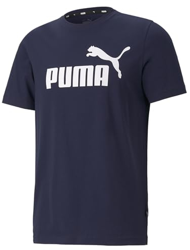 PUMA Herren Ess Logo Tee T shirt, Peacoat, XXL EU