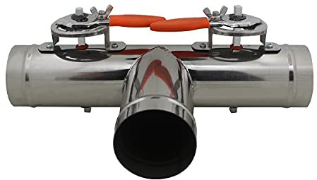 Compuerta regulacion caudal aire T para valvula ventilacion aire acondicionado campana extractora rejilla (Diámetro externo 63mm)