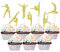Gyufise Cupcake-Topper für Turner, Mädchen, Kuchendekorationen, Gymnastik, Geburtstagsparty, Zubehör für Fitnessstudio, Babyparty, Mädchen, Geburtstagsparty, 28 Stück
